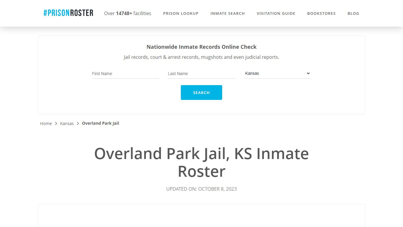 Overland Park Jail, KS Inmate Roster - Prisonroster